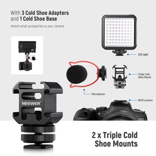 니워 Neewer Camera Hot Shoe Mount Adapter Kit (8-Pieces)