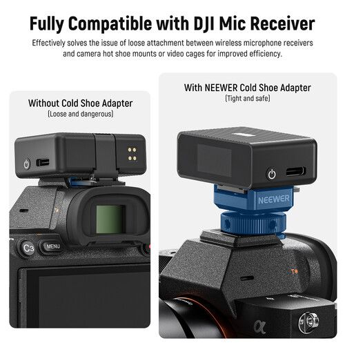 니워 Neewer UA030 Cold Shoe Mount Adapter for DJI Wireless Microphone