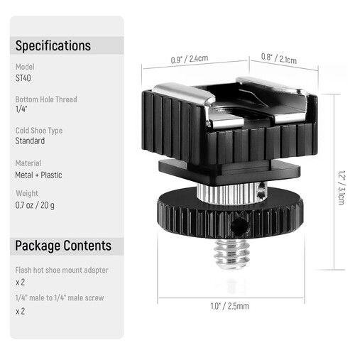 니워 Neewer Flash Shoe Mount to 1/4