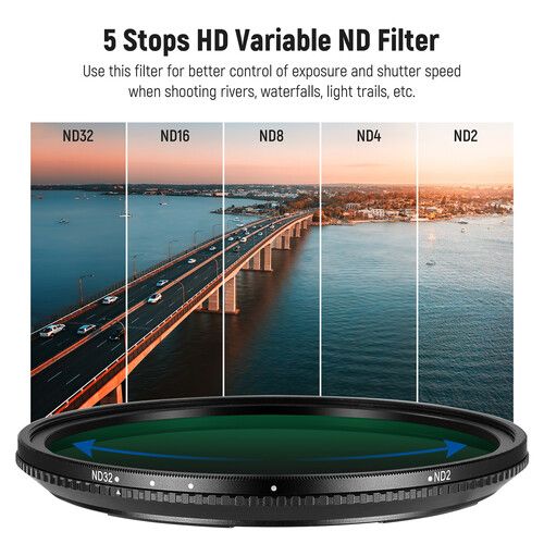 니워 Neewer Magnetic Variable ND Filter (67mm, 1 to 5-Stop)