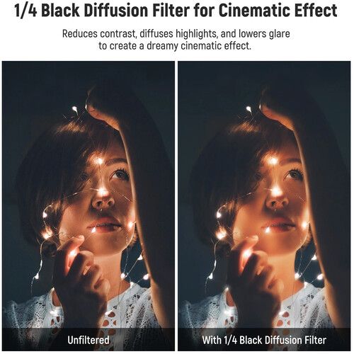 니워 Neewer Black Diffusion Special Effect Square Filter (100 x 100mm, Grade 1/4)