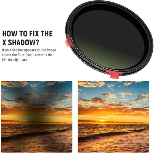 니워 Neewer Variable ND Filter (49mm, 1 to 9-Stop)