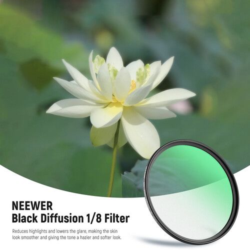 니워 Neewer Black Diffusion Cinematic Effect Filter (67mm, Grade 1/8)