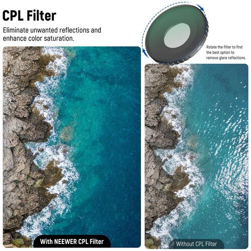 니워 Neewer FL-A3 CPL/ND Filter Kit for DJI Osmo Action 3