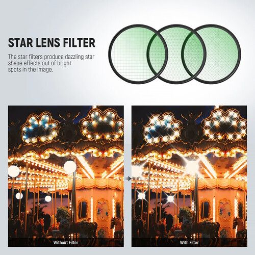 니워 Neewer Star Filter Kit (40.5mm, 3-Piece)