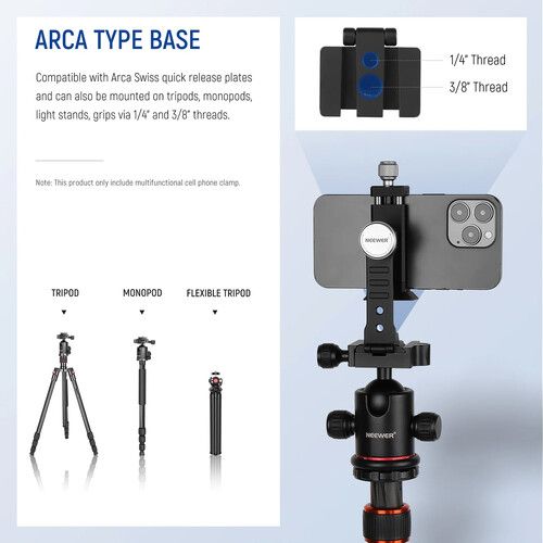 니워 Neewer PA002 Smartphone Tripod Mount