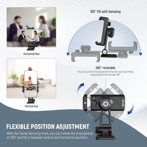 니워 Neewer SP-02 Smartphone Holder Tripod Mount Adapter