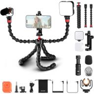 Neewer TP91 Flexible Tripod with LED and Microphone Kit