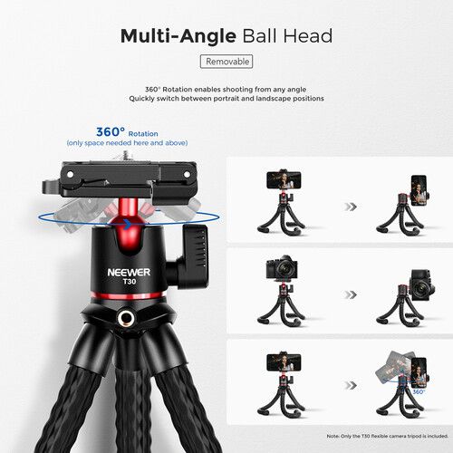 니워 Neewer T30 Flexible Camera Tripod Kit