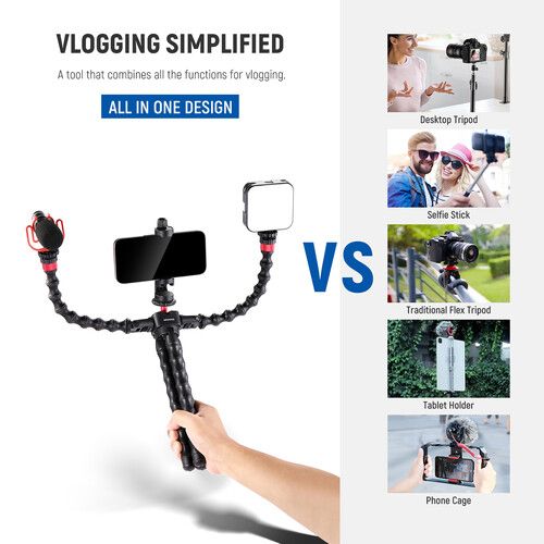 니워 Neewer T91 Flexible Tripod with Two Magic Arms