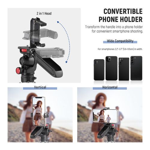 니워 Neewer TS003 Mini Tripod with Handle and Phone Mount