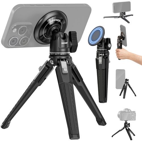 니워 Neewer Metal Tabletop Mini Tripod with MagSafe Mount