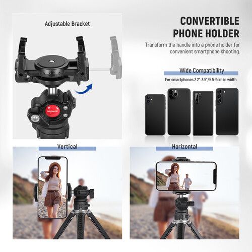 니워 Neewer TS006 Mini Camera Tripod for GoPro and iPhone with Ball Head