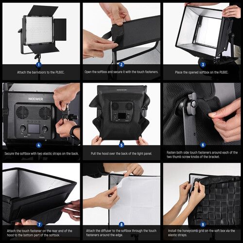 니워 Neewer NS6S Softbox for PL60C RGB LED Light Panel (15.4 x 12.6