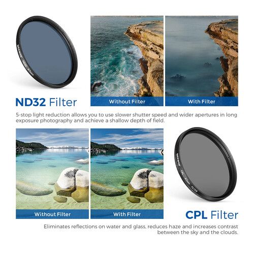 니워 Neewer Clip-On Filter Kit for Phone & Camera (55mm)