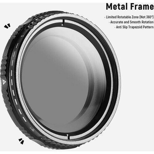 니워 Neewer Phone Clip & 37mm Variable ND2-ND400 Filter (1-9 Stops)