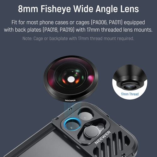 니워 Neewer LS-29 HD 8mm Fisheye Phone Lens