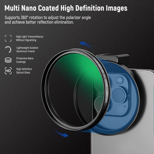 니워 Neewer FL-27 67mm CPL Filter for Smartphones