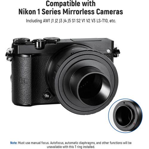 니워 Neewer T-Mount Adapter Kit for Select Nikon Cameras