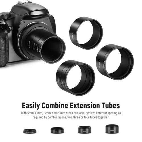 니워 Neewer LS-T6 4-Piece Extension Tube Telescope Accessory Kit