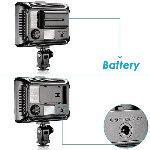 니워 Neewer 176-LED On-Camera Light Kit with Battery and Charger