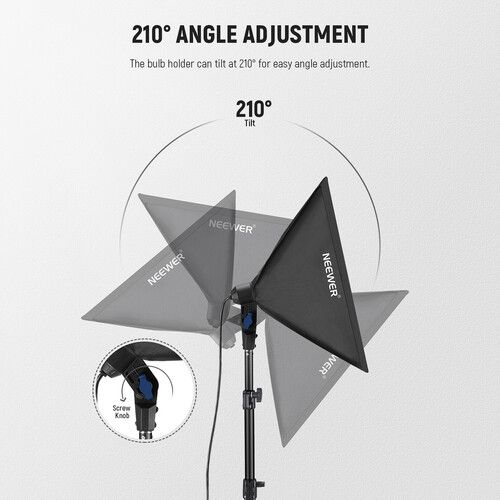 니워 Neewer 35W Daylight LED Bulb (Softbox Kit)