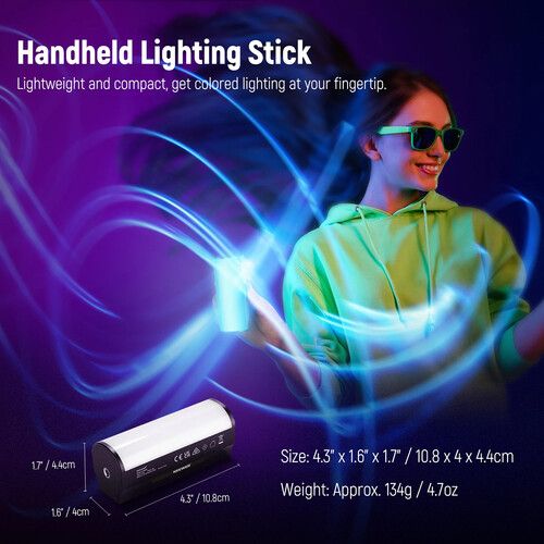 니워 Neewer TL96 RGB Magnetic Handheld Light Stick (4.3