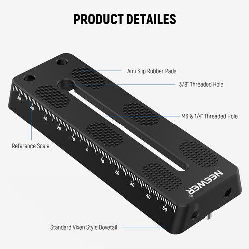 니워 Neewer Rail Bar Vixen-Style Dovetail Plate for Telescopes (4.7