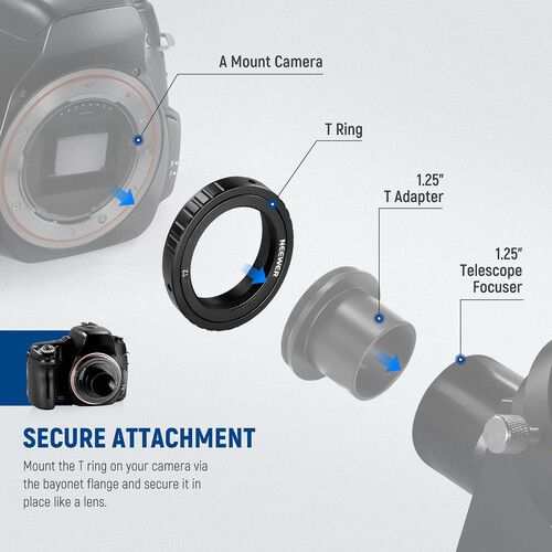 니워 Neewer T-Ring with M42 Thread for Sony A-Mount Cameras