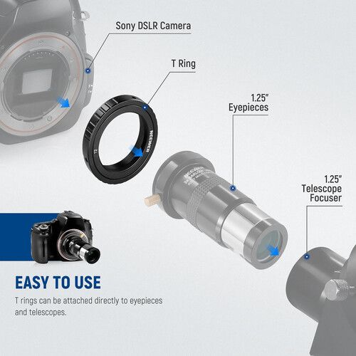 니워 Neewer T-Ring with M42 Thread for Sony A-Mount Cameras