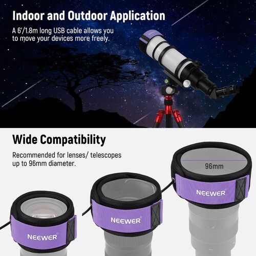 니워 Neewer USB FPC Lens Heater for Camera & Telescope Lenses (11.8