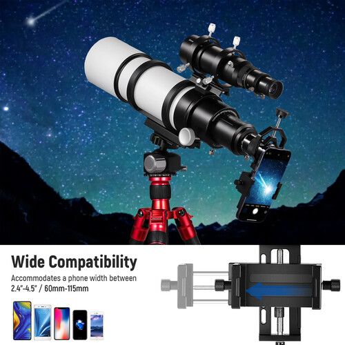 니워 Neewer PA015 3-Axis Telescope Phone Adapter with Shutter Remote