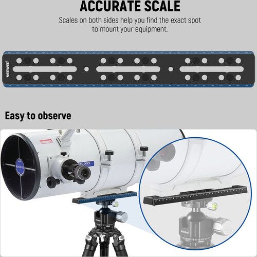 니워 Neewer Rail Bar Vixen-Style Dovetail Plate for Telescopes (11.8