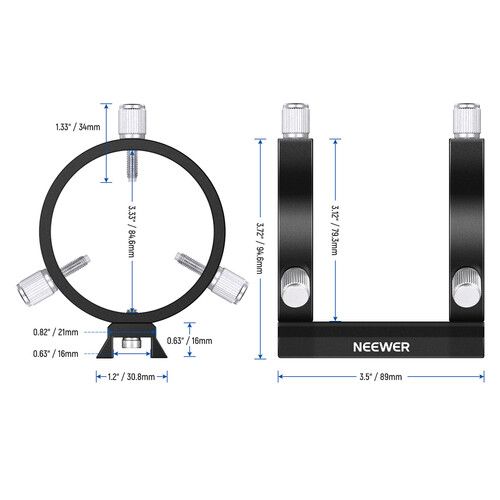 니워 Neewer Finderscope/Guiding Scope Ring Bracket