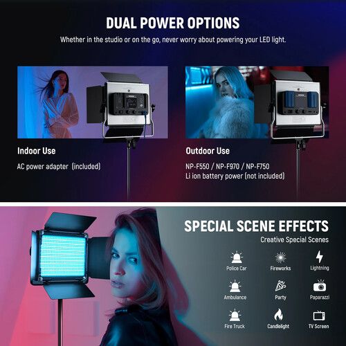 니워 Neewer Upgraded RGB 660 PRO II LED Video Light Kit (2-Pack)