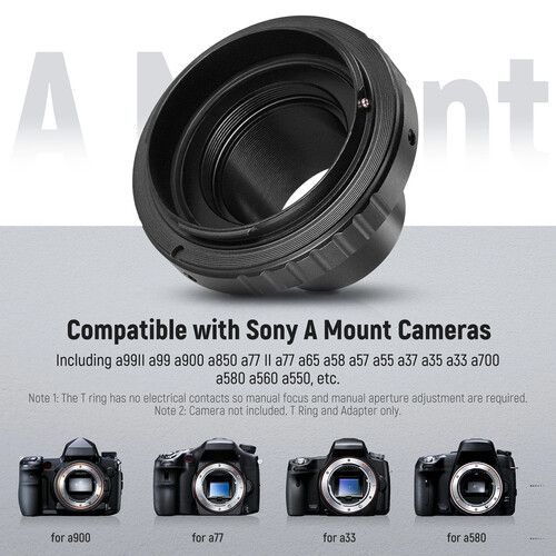 니워 Neewer LA-06 T Ring Adapter for Sony Sony A-Mount Cameras