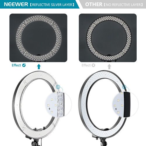 니워 Neewer LED Ring Light Kit with Stand and Accessories (18