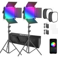 Neewer 660 RGB LED 2-Light Kit with Stands and Softboxes