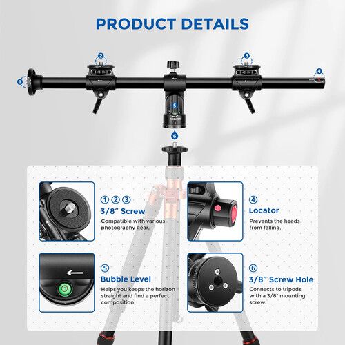 니워 Neewer Horizontal Tripod Center Axis (25