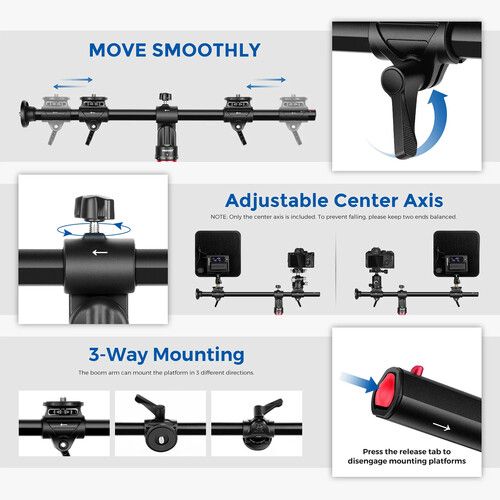 니워 Neewer Horizontal Tripod Center Axis (25