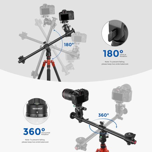 니워 Neewer Horizontal Tripod Center Axis (30