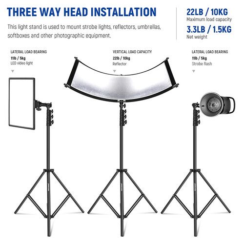 니워 Neewer Air-Cushioned Light Stand (9.8')