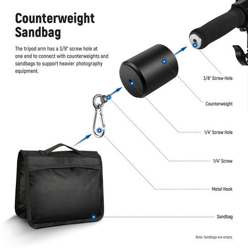 니워 Neewer Heavy-Duty Light Stand with Sandbag (9.84')