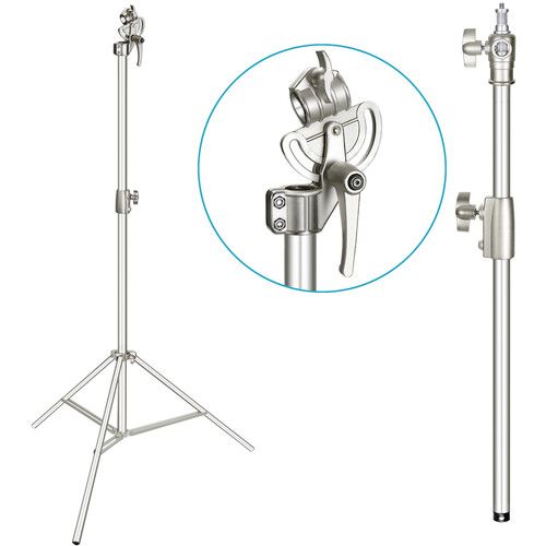 니워 Neewer Photo Studio 2-in-1 Light Stand with Boom Arm (12.6')