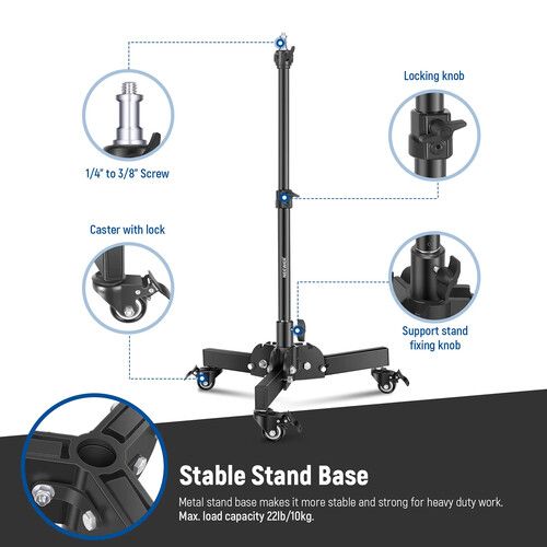 니워 Neewer Wheeled Base Light Stand