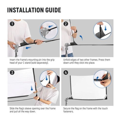 니워 Neewer 5-in-1 Foldable Scrim Flag Kit (18 x 24