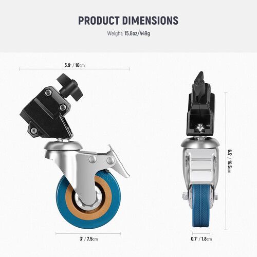 니워 Neewer 22mm Casters for Light Stand (3