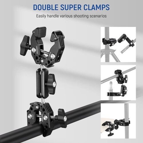 니워 Neewer Double Super Clamp Camera Mount