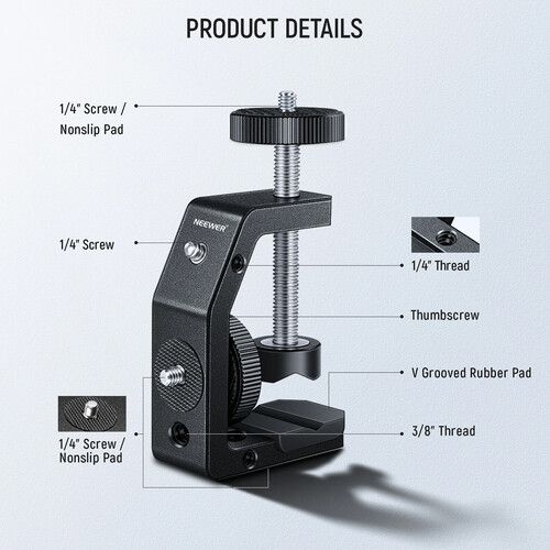 니워 Neewer Versatile C-Clamp Desktop Camera Mount