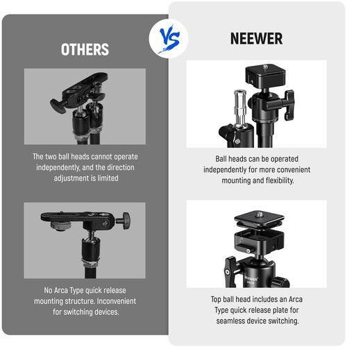 니워 Neewer Friction Magic Arm with Quick Release Plate (19